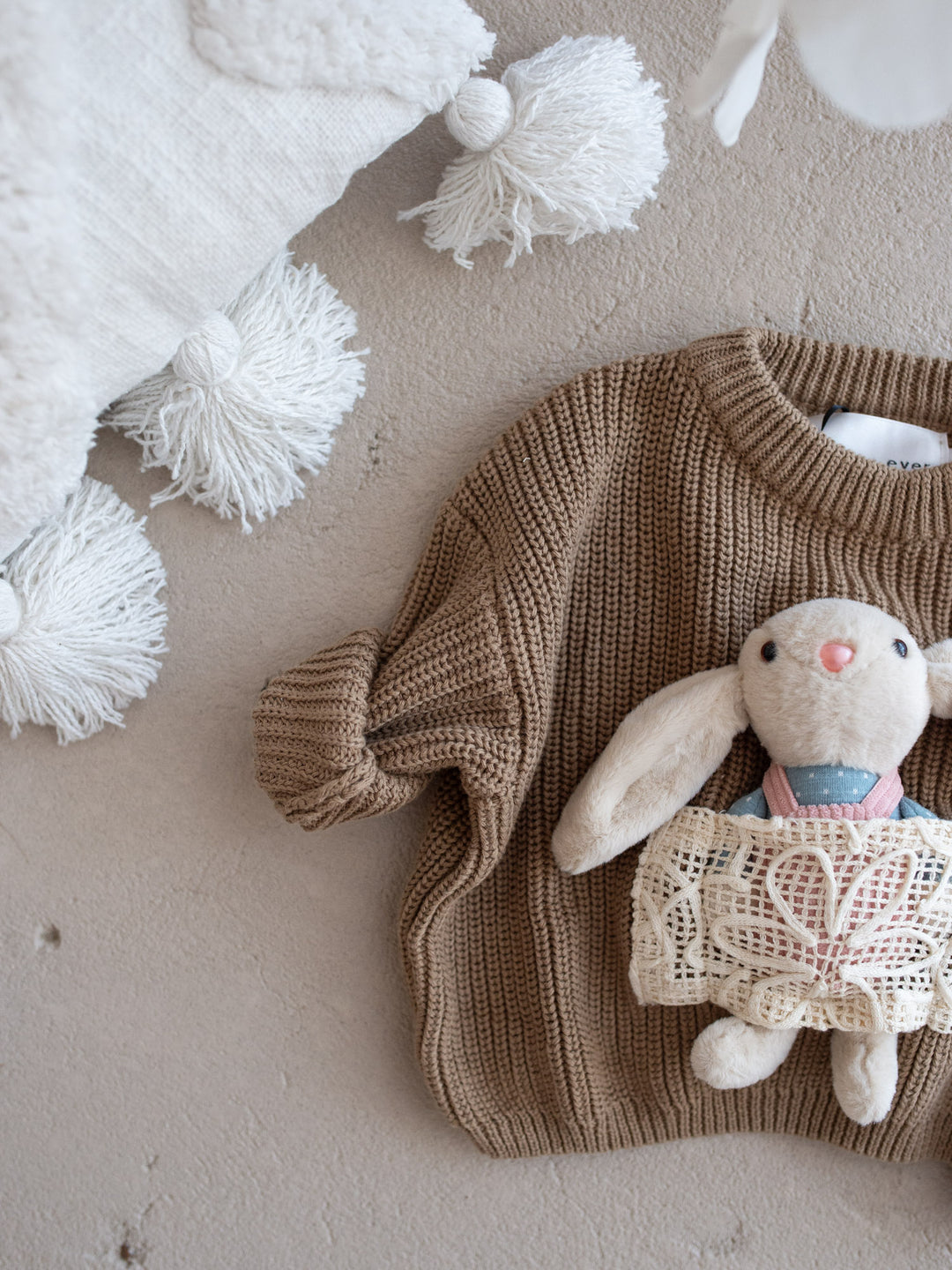 Little Friend Bunny Sweater Cocoa
