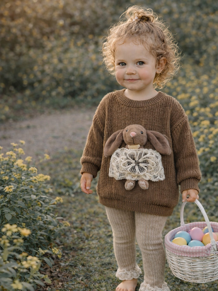 Little Friend Bunny Sweater Cocoa