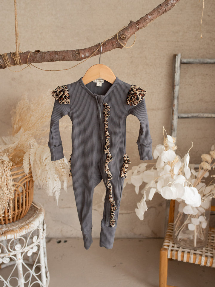 Little Leopard Onesie - Grey