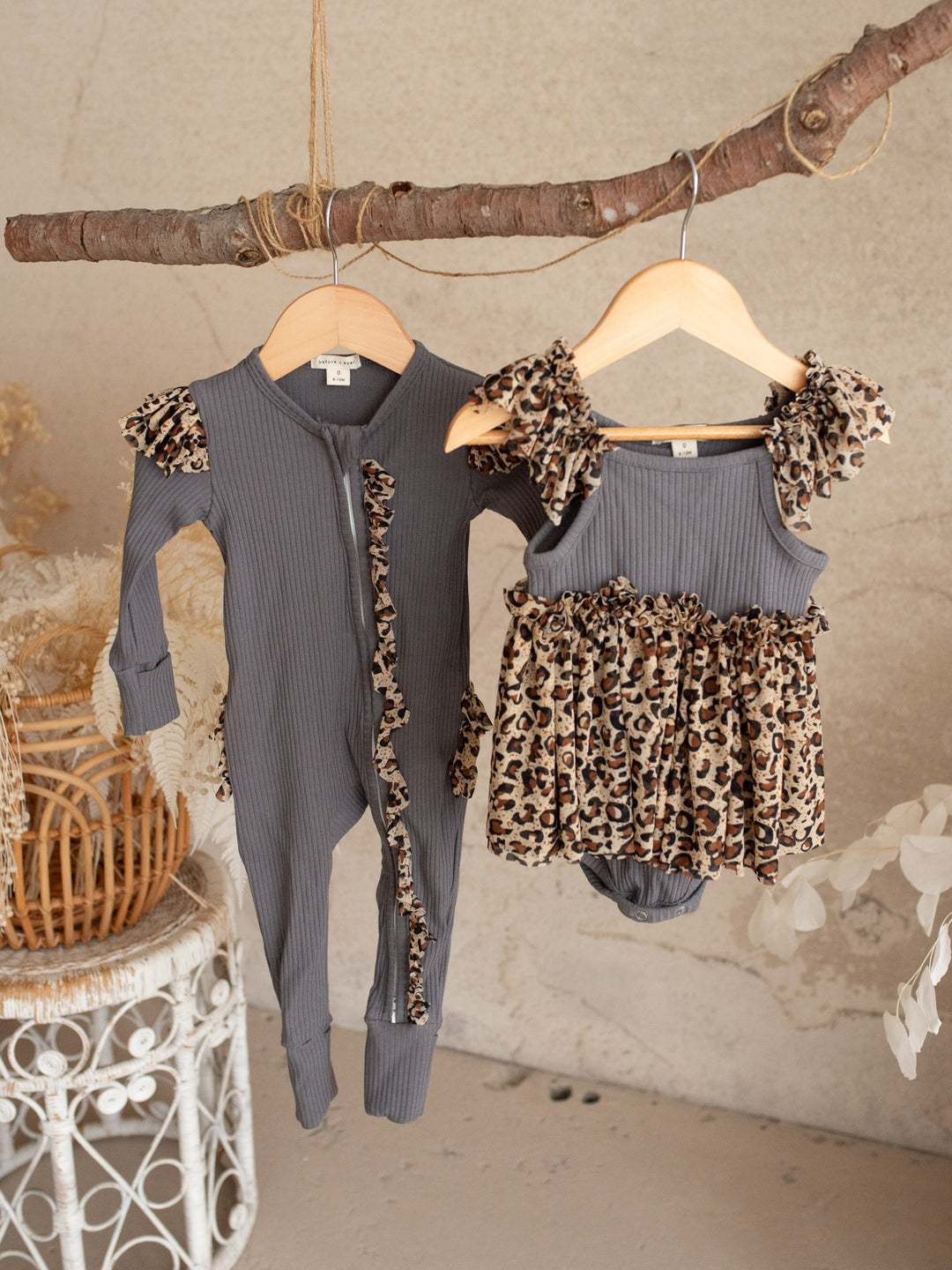 Little Leopard Onesie - Grey