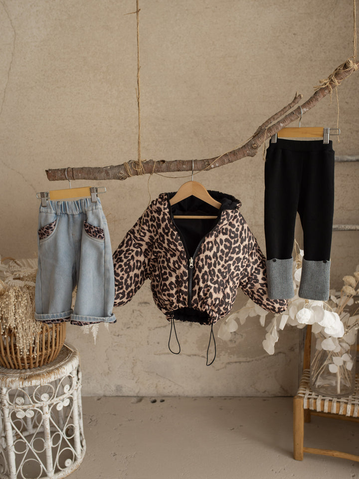 Little Leopard Reversible Puffer Jacket