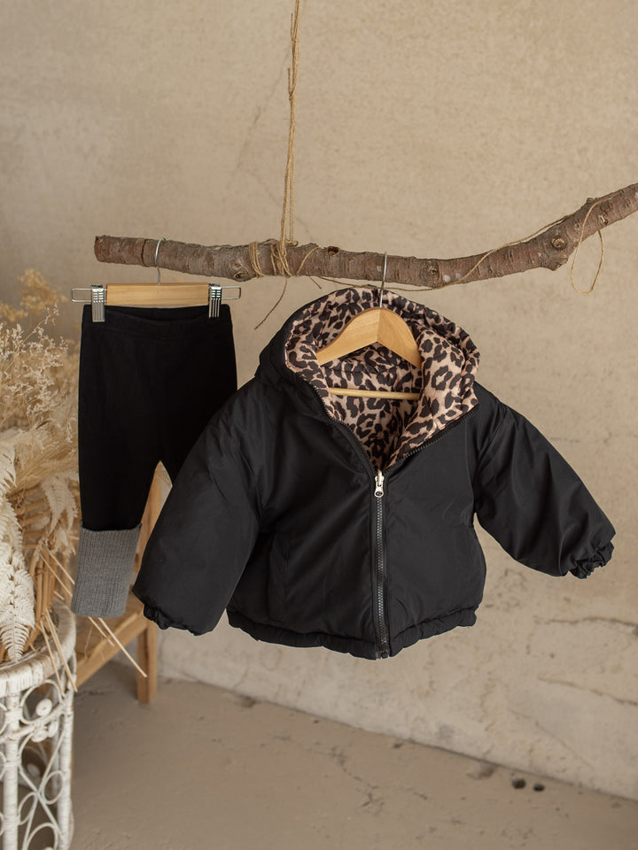 Little Leopard Reversible Puffer Jacket