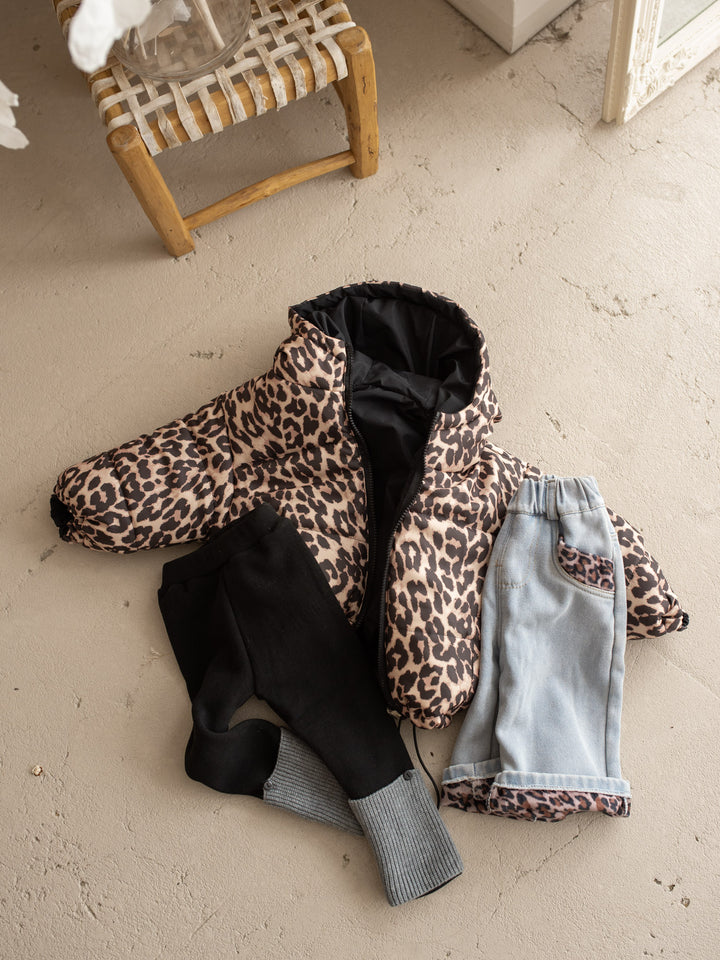 Little Leopard Reversible Puffer Jacket