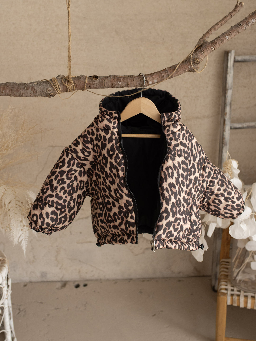 Little Leopard Reversible Puffer Jacket