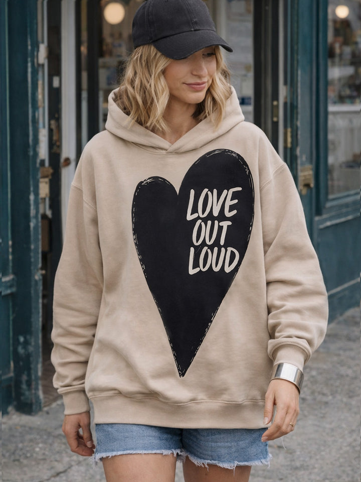 Love Out Loud Hoodie - Unisex Adult - Beige