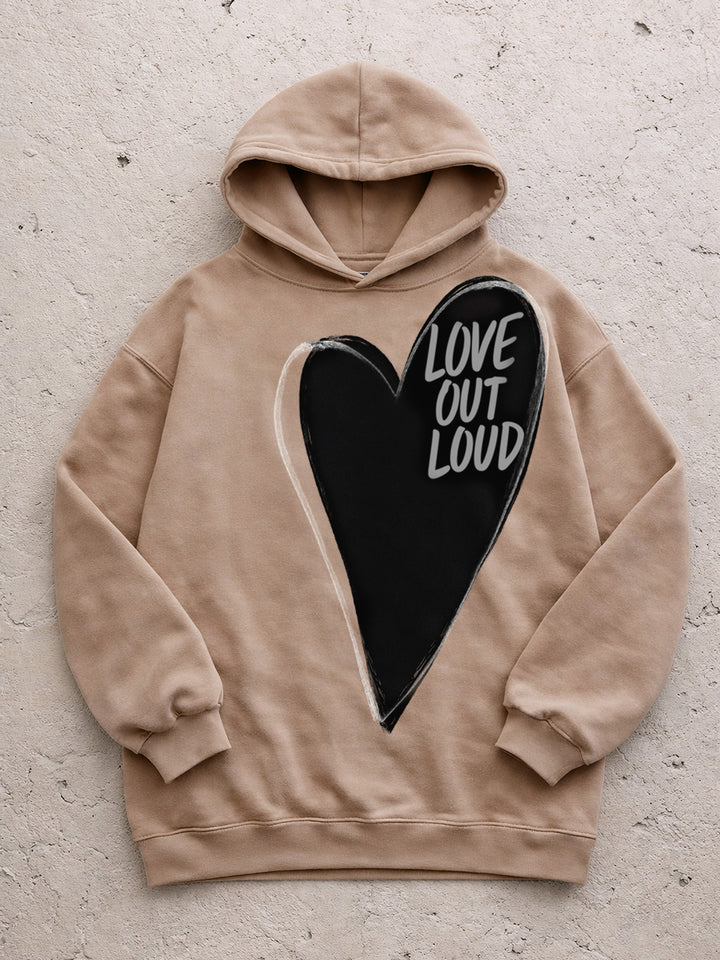Love Out Loud Hoodie - Unisex Adult - Mocha