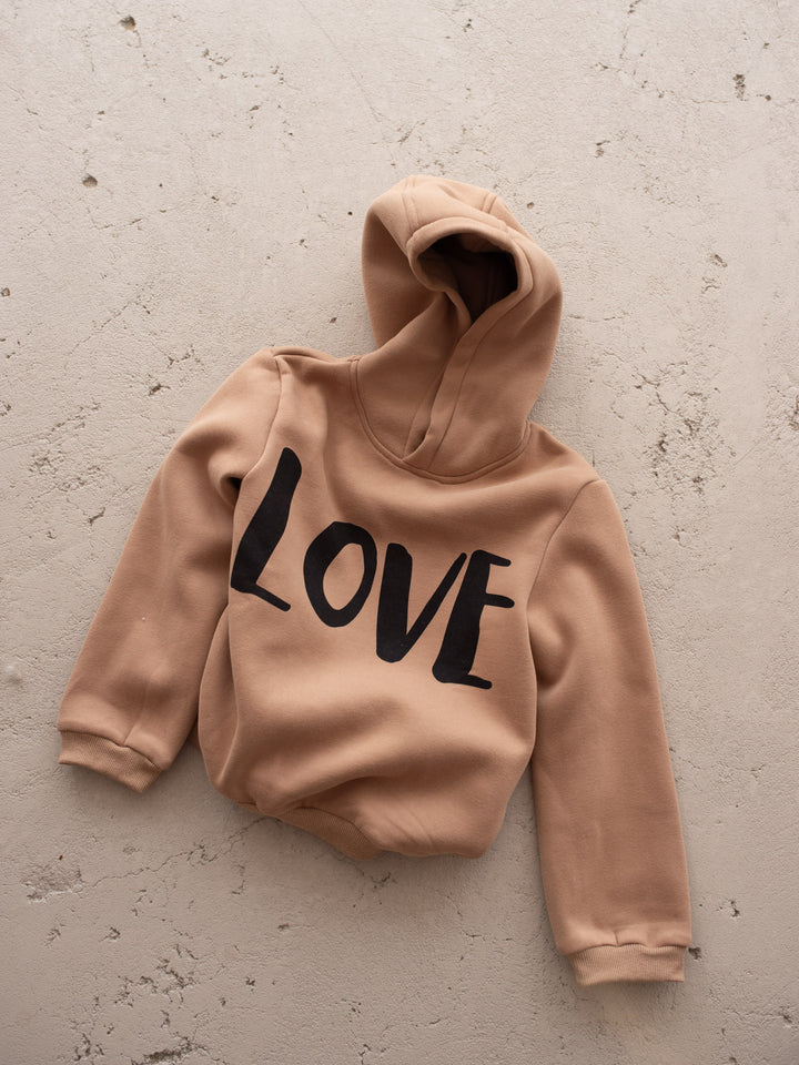 I Love You More - Love Hoodie - Mocha