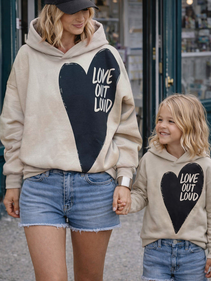 Love Out Loud Hoodie - Unisex Adult - Beige