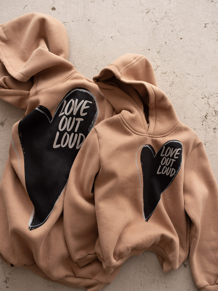 Love Out Loud Hoodie - Unisex Adult - Mocha