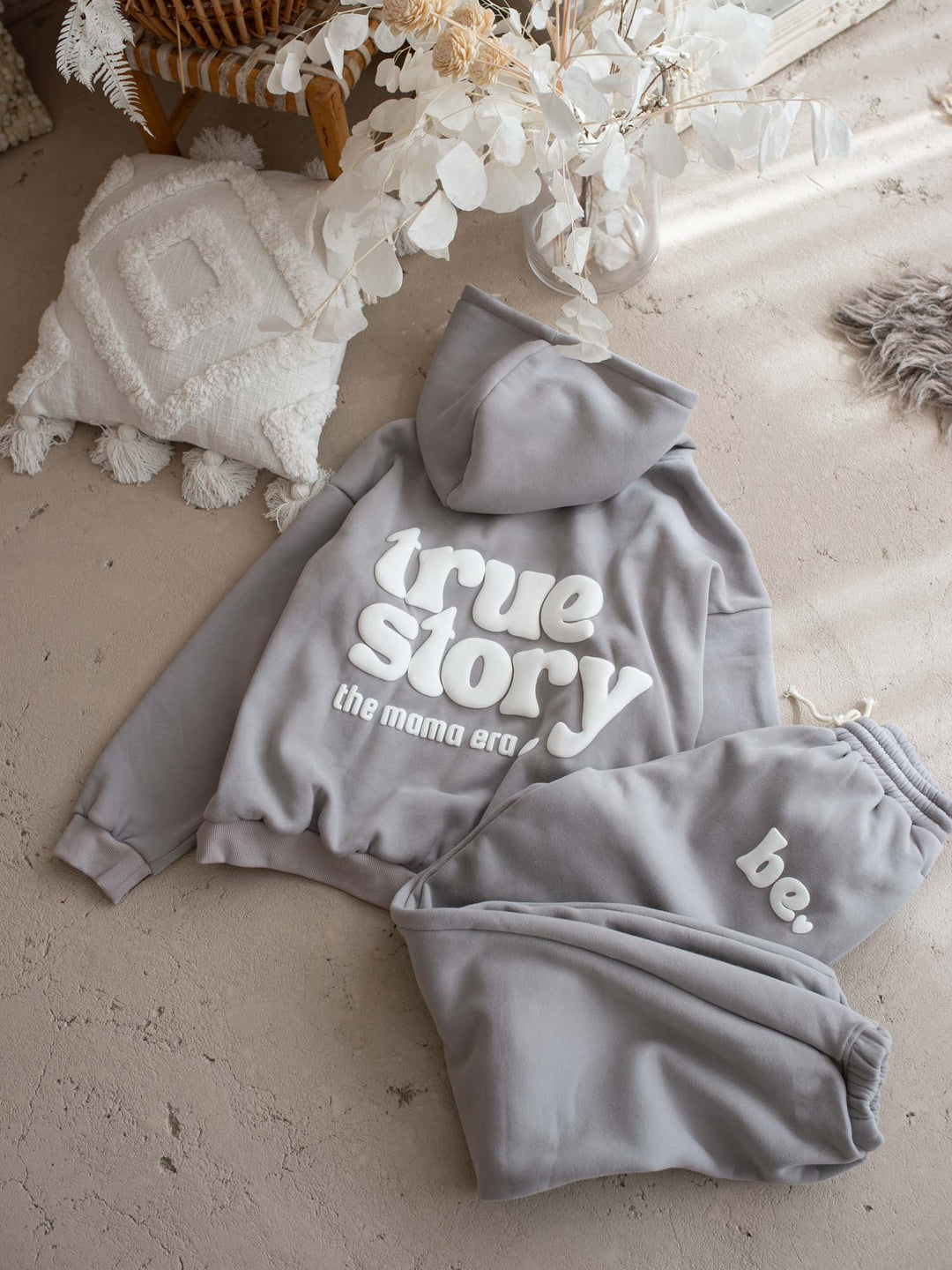 True Story Hoodie - For Mama - Grey