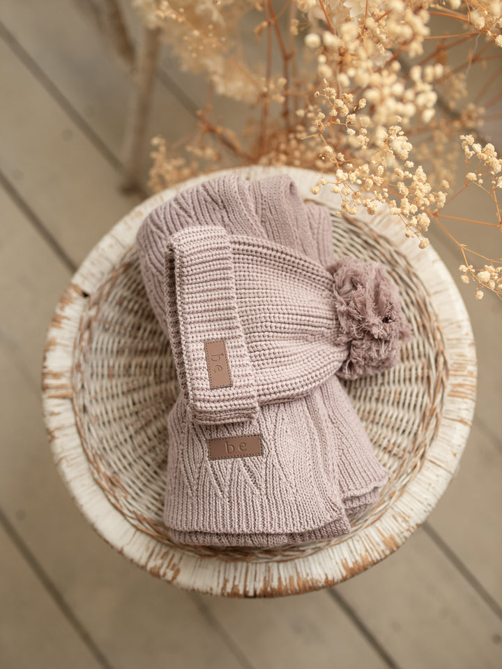 Bliss Knitted Beanie - Mauve Desert