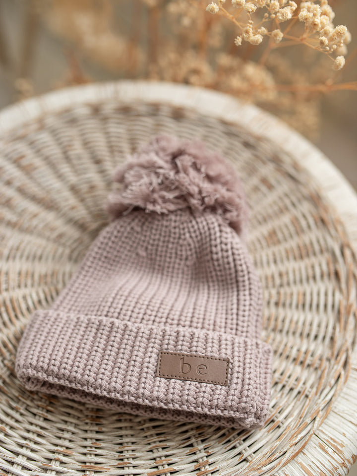 Bliss Knitted Beanie - Mauve Desert