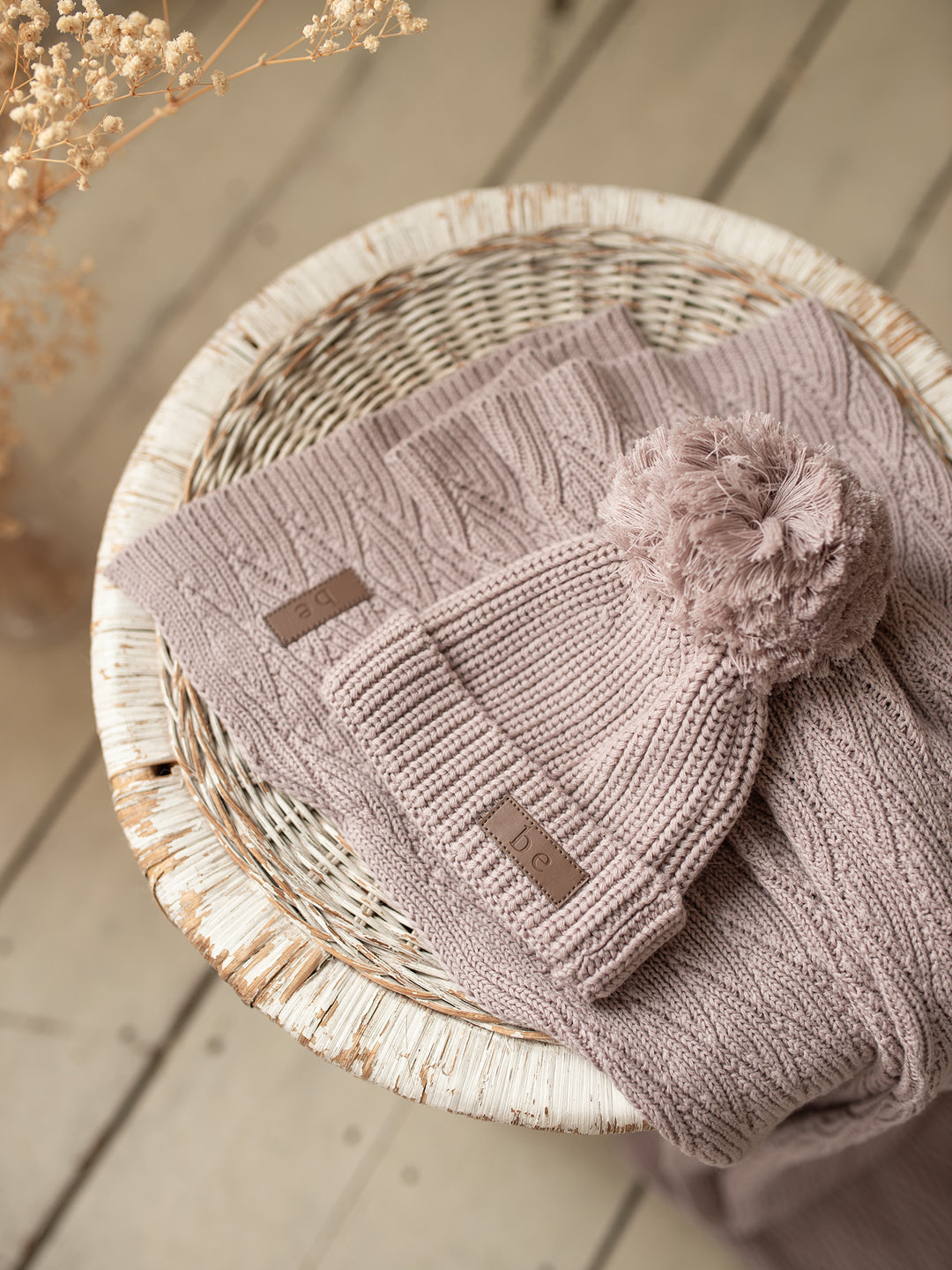 Bliss Knitted Beanie - Mauve Desert