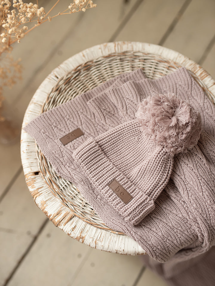 Bliss Knitted Beanie - Mauve Desert