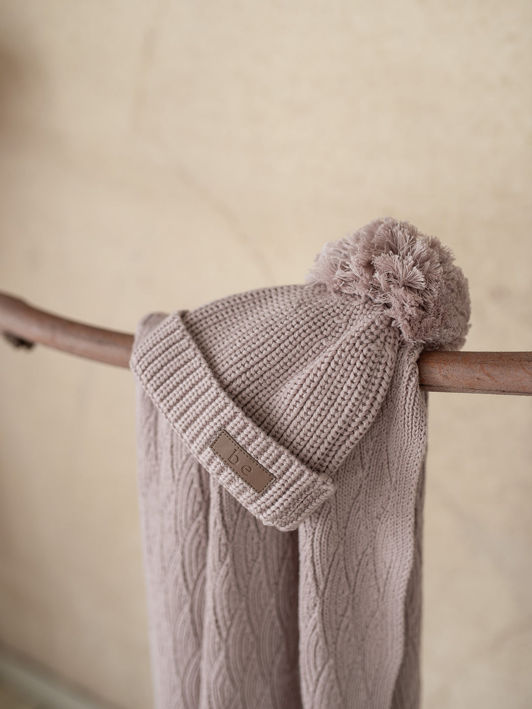 Bliss Knitted Beanie - Mauve Desert