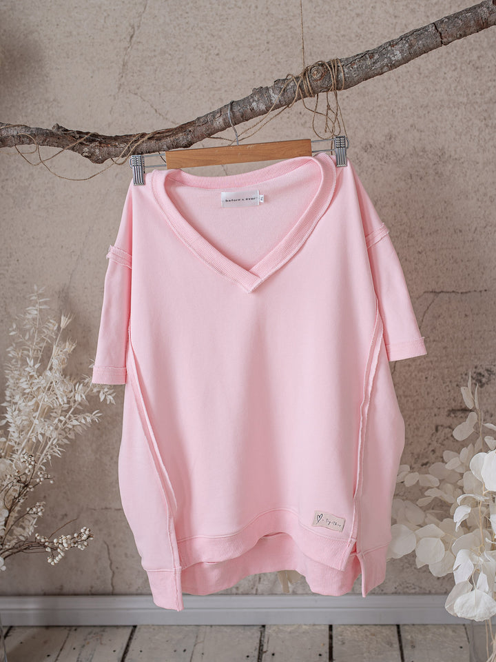 Always Us Short Sleeve Sweatshirt for Mamas - Light Pink