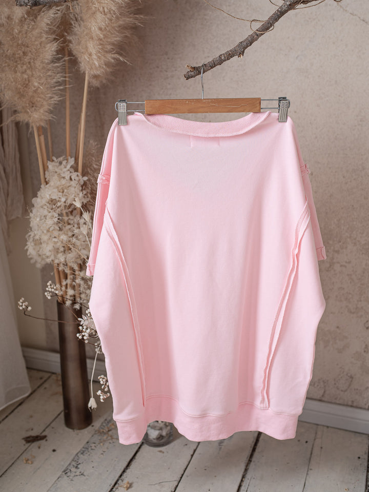 Always Us Short Sleeve Sweatshirt for Mamas - Light Pink