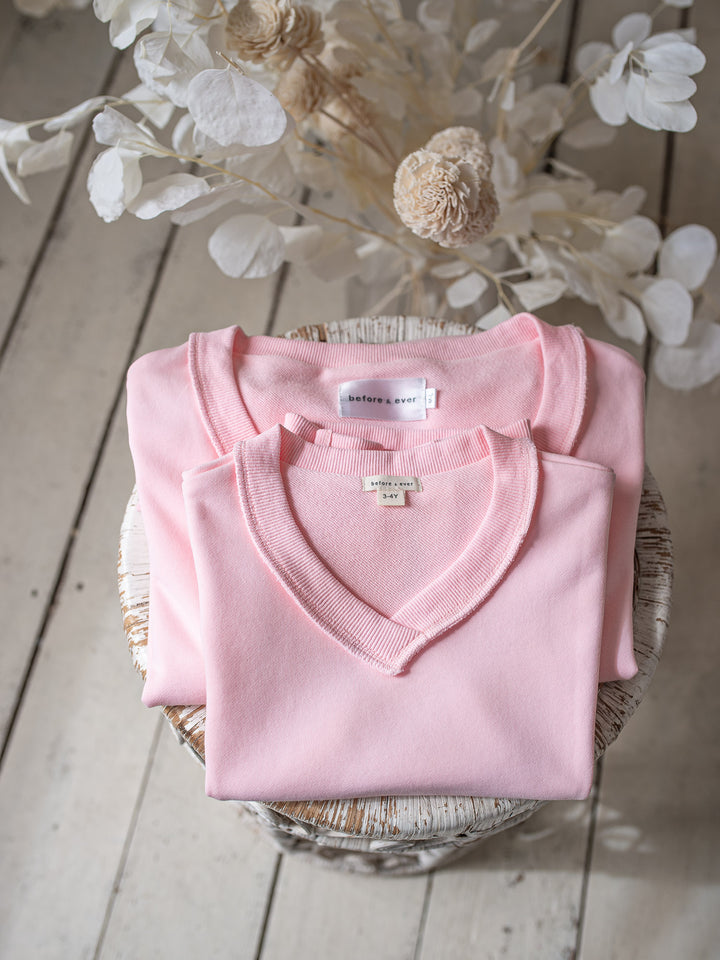 Always Us Short Sleeve Sweatshirt for Girls - Light Pink