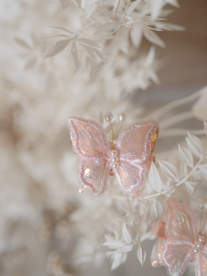 Butterfly Hair Clips - Peach