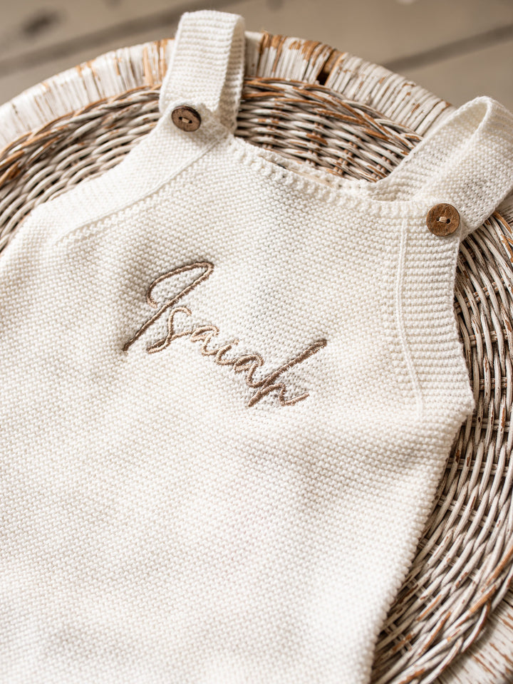 Say My Name Singlet Romper - Milk