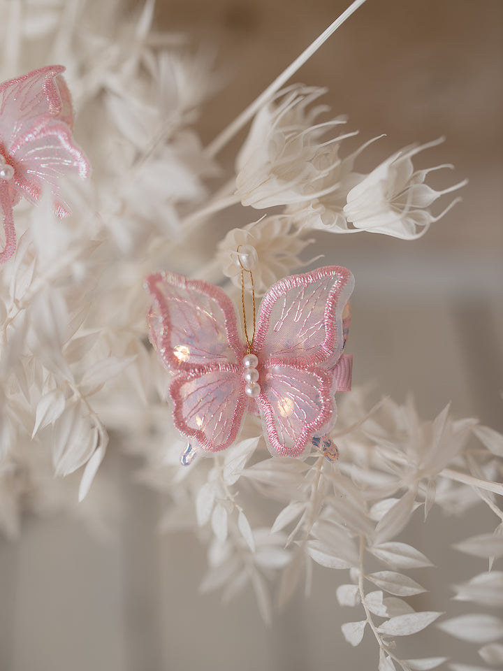 Butterfly Hair Clips - Pink