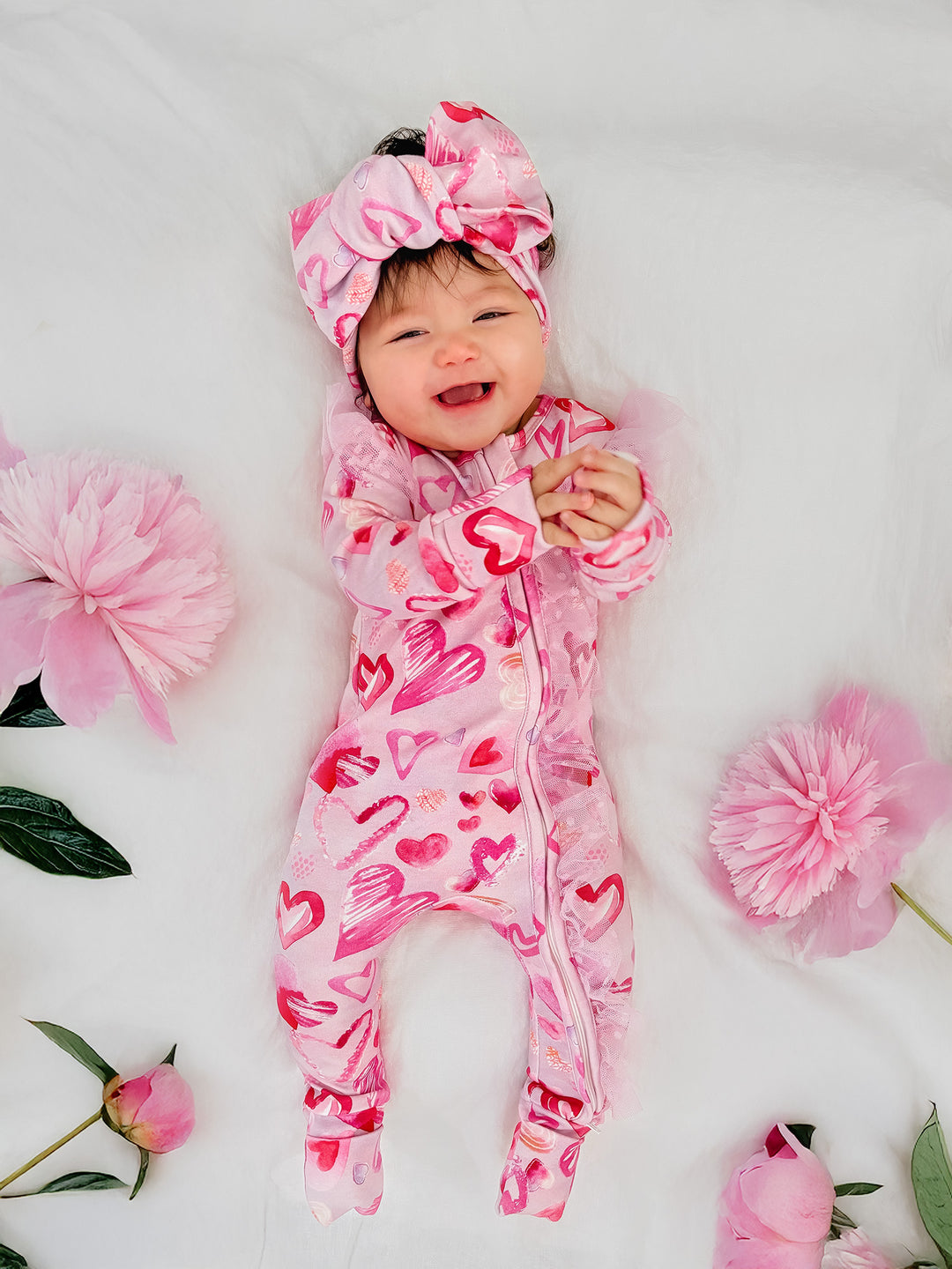 Oh My Heart Onesie - Pink