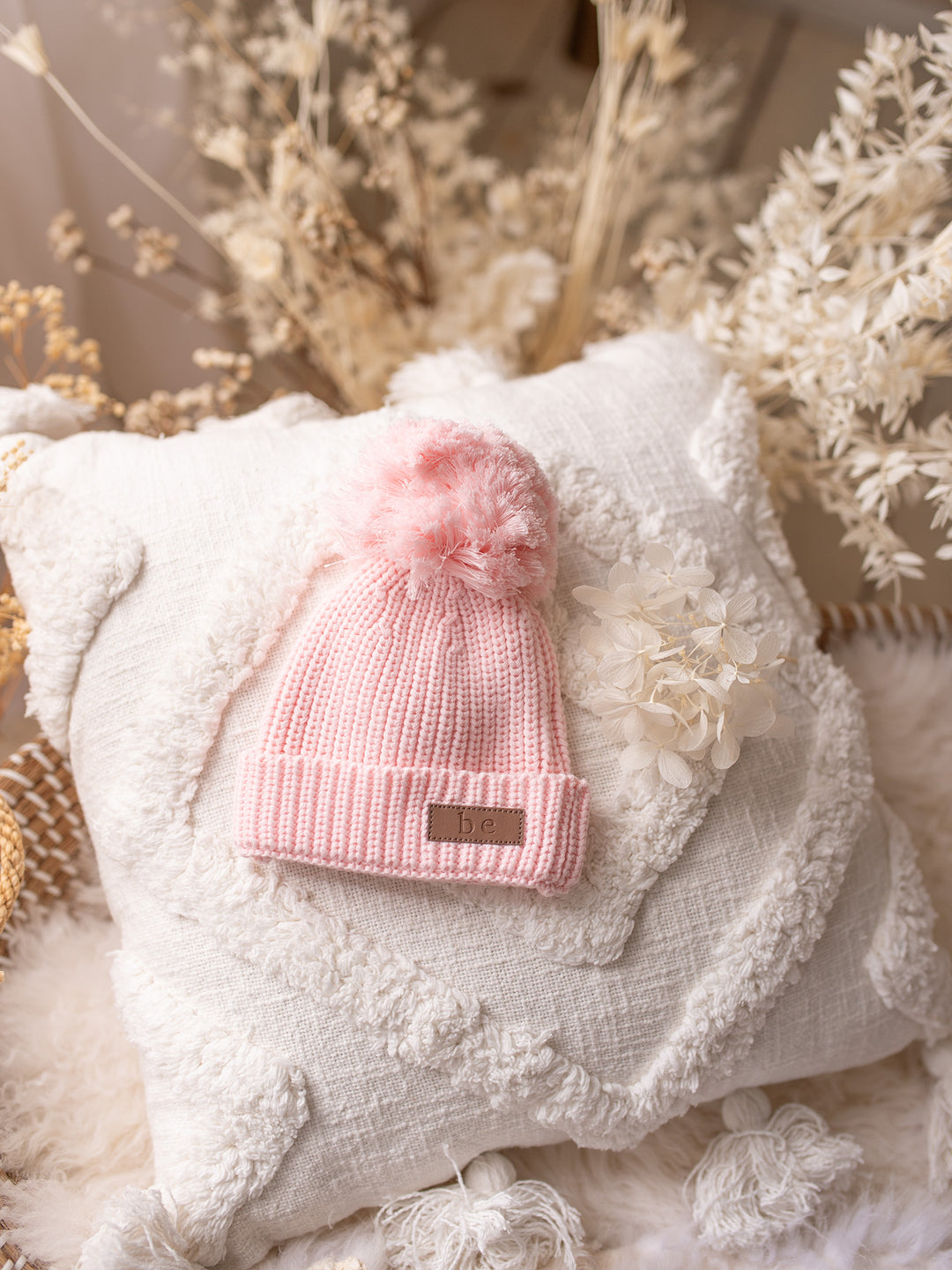 Bliss Knitted Beanie - Baby Pink