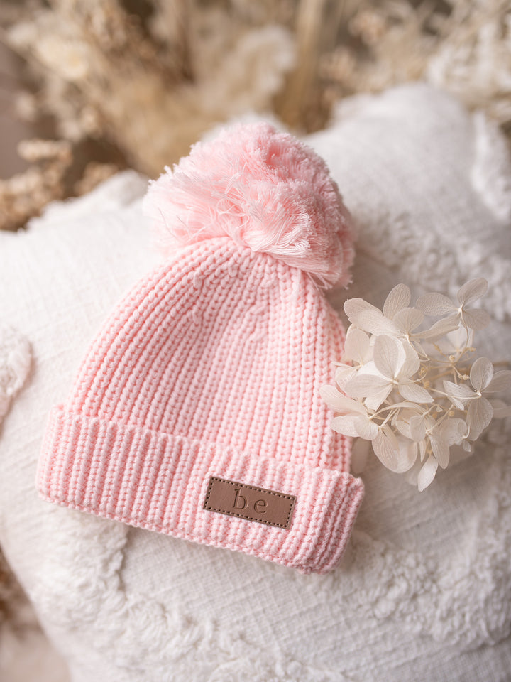 Bliss Knitted Beanie - Baby Pink