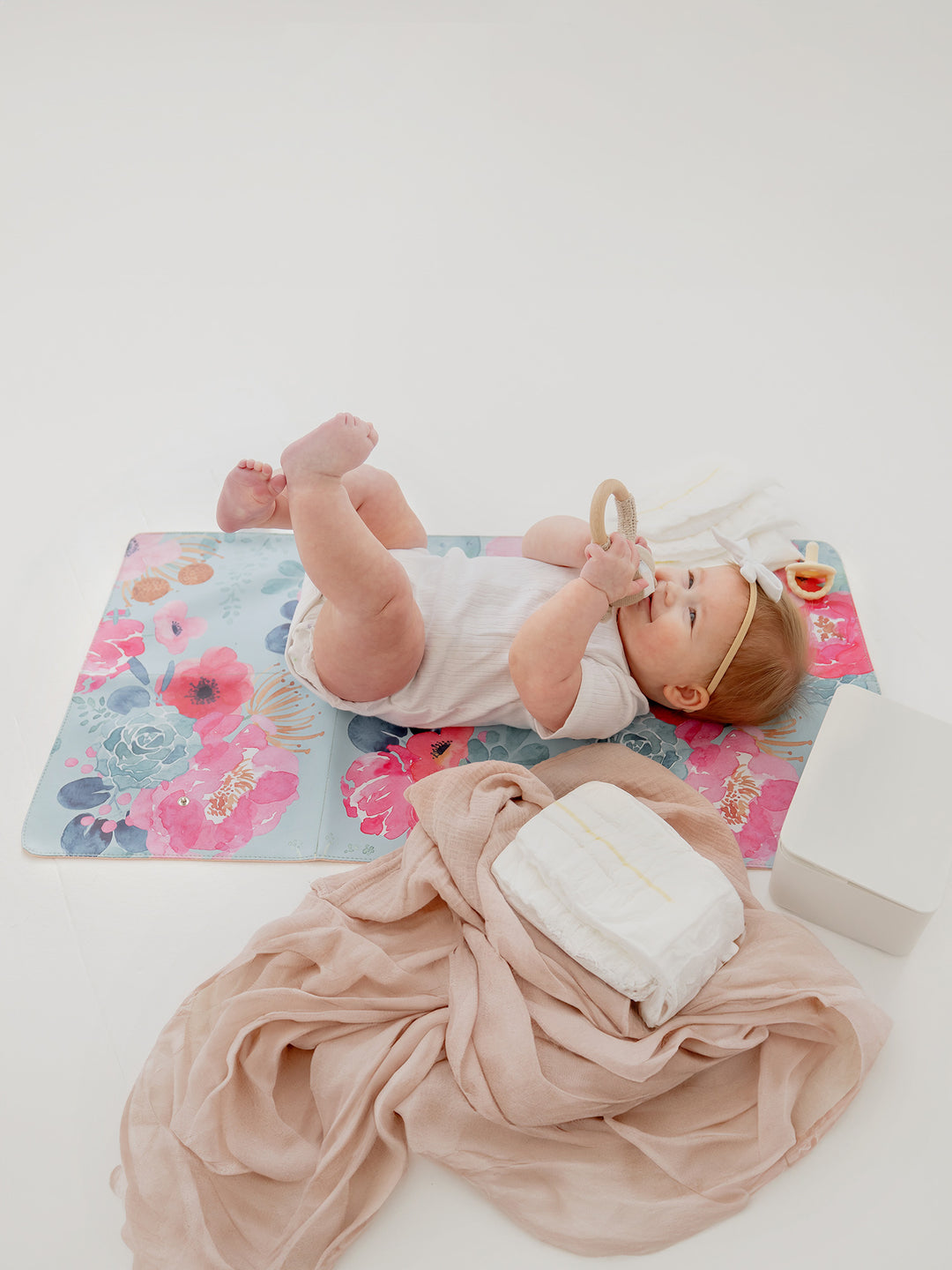 M+M Portable Baby Changing Mat - Bloom