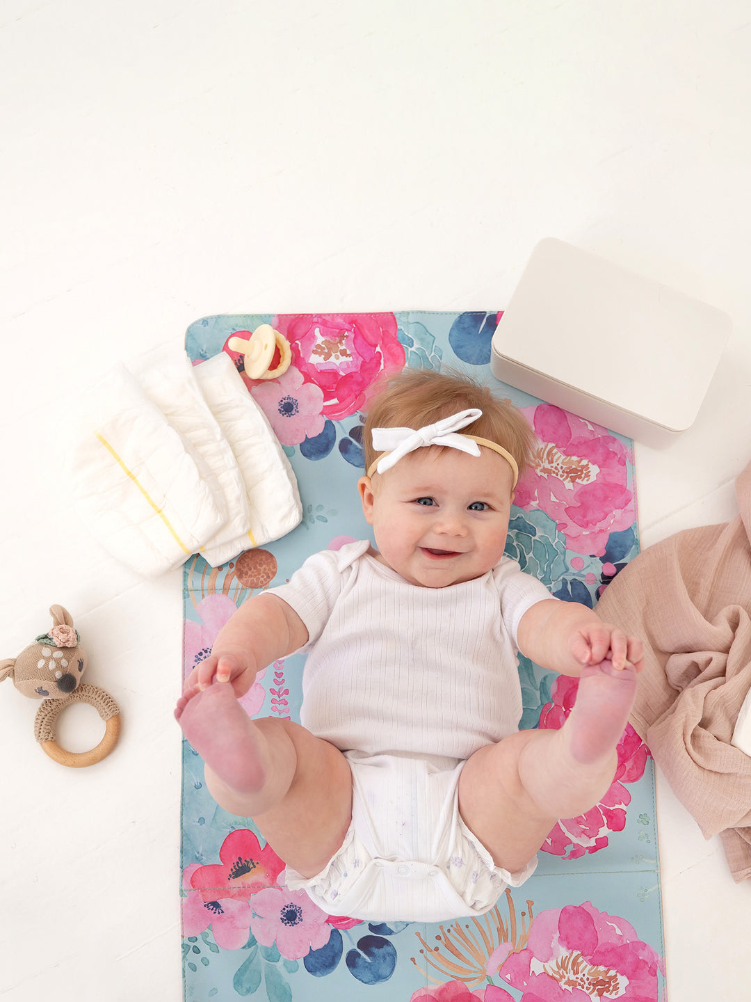 M+M Portable Baby Changing Mat - Bloom