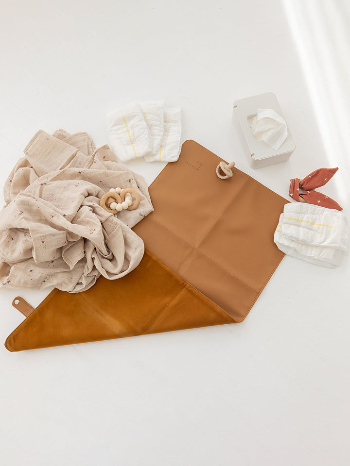 M+M Portable Baby Changing Mat - Brown