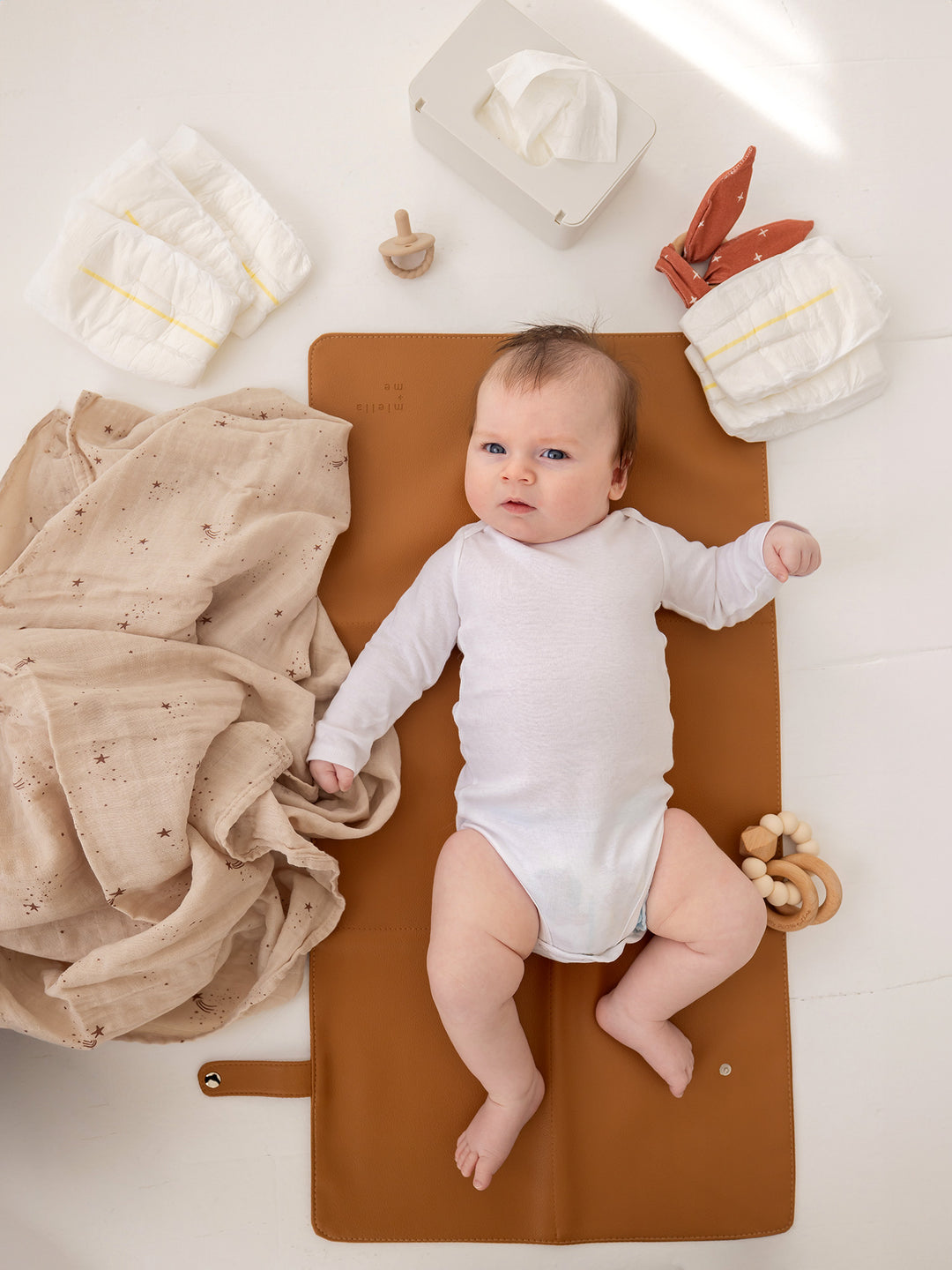 M+M Portable Baby Changing Mat - Brown