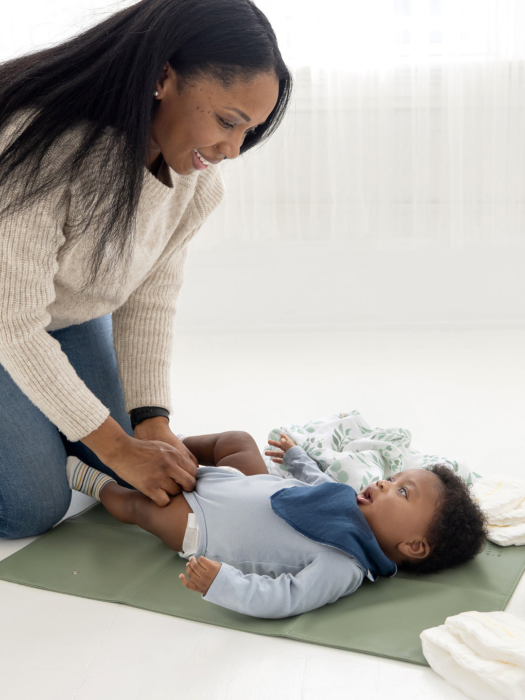 M+M Portable Baby Changing Mat - Sage