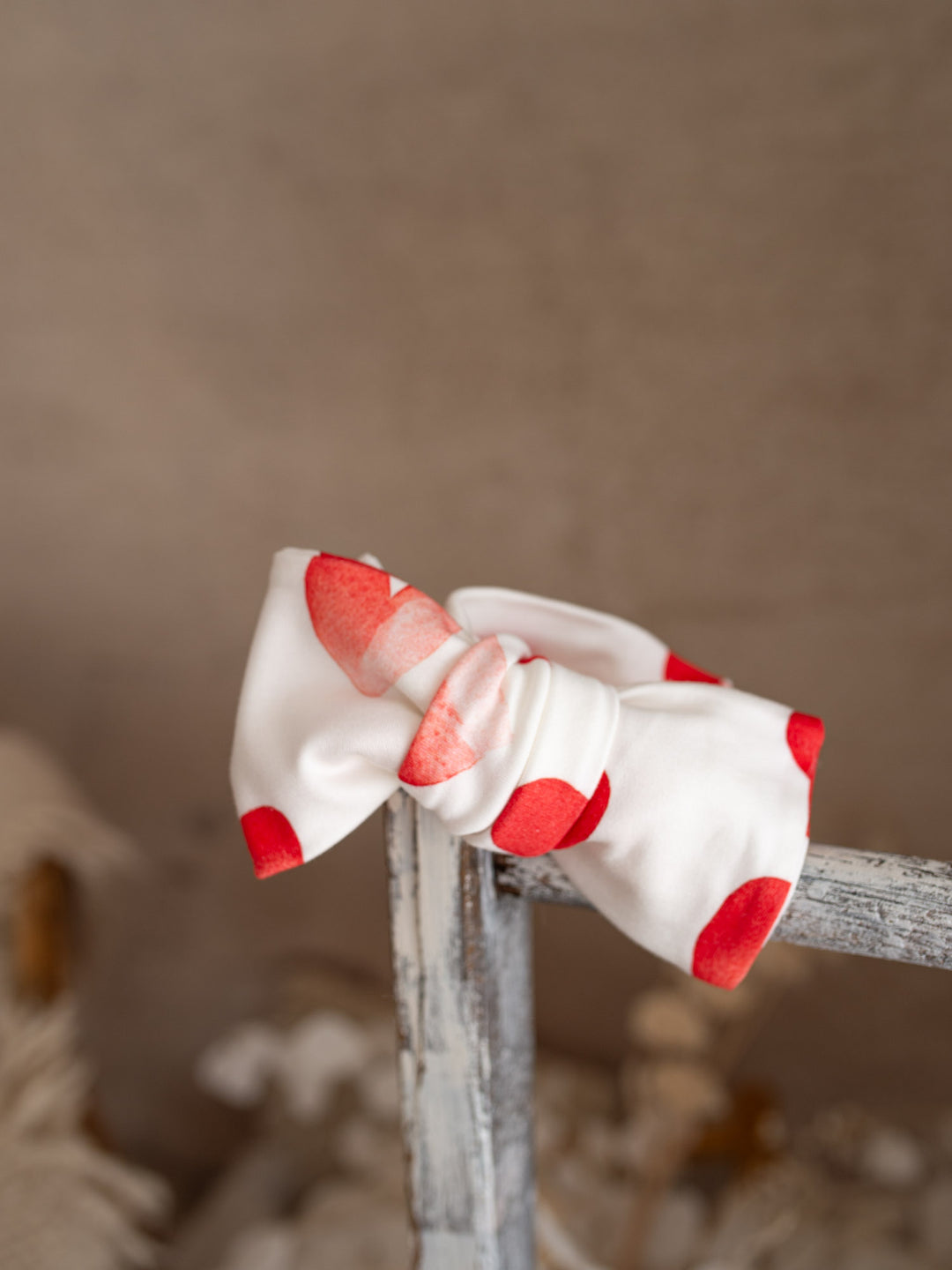 Love You More  - Topknot Headwrap Red Heart