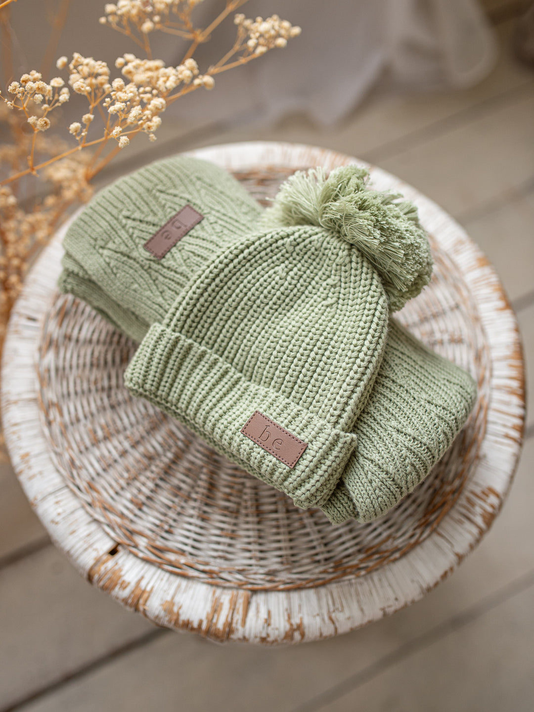 Bliss Knitted Beanie - Sage