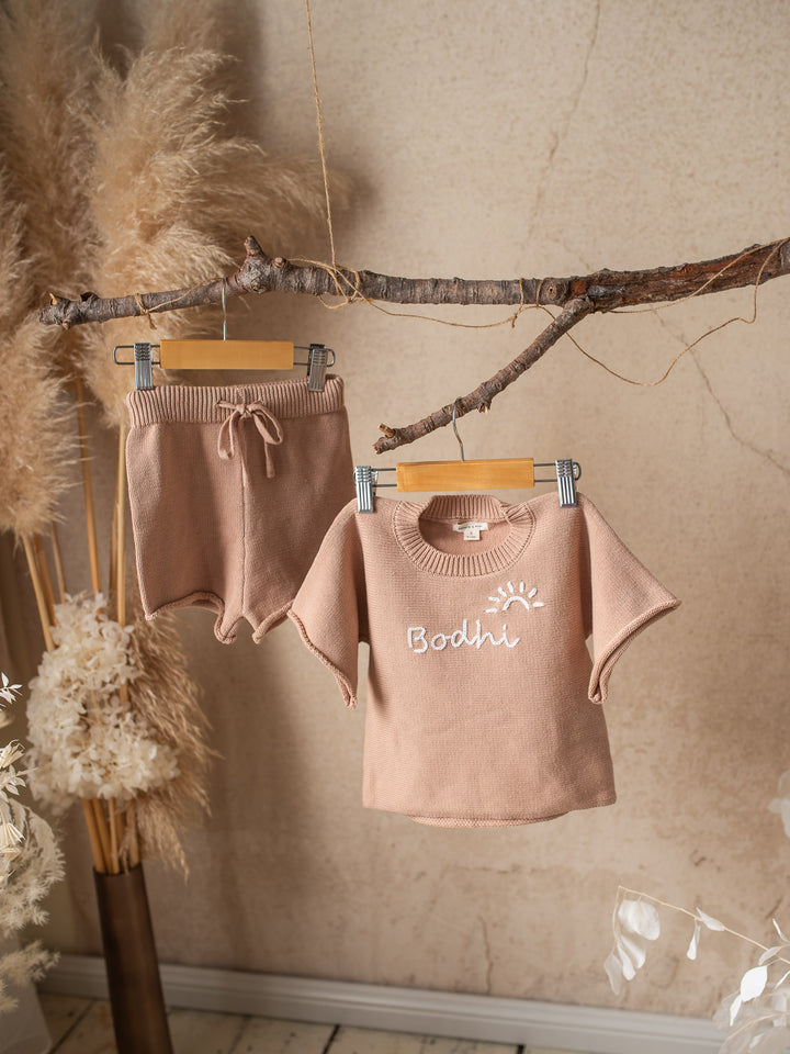 Written in Thread Knitted Tee - Tan
