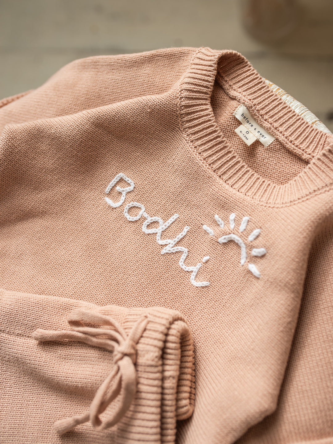 Written in Thread Knitted Tee - Tan