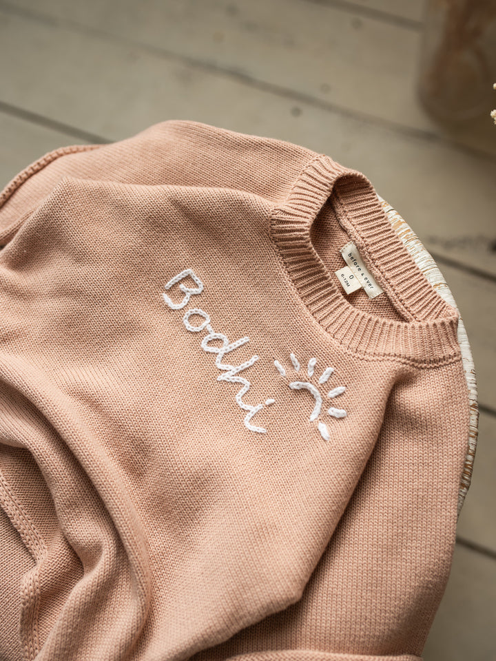 Written in Thread Knitted Tee - Tan