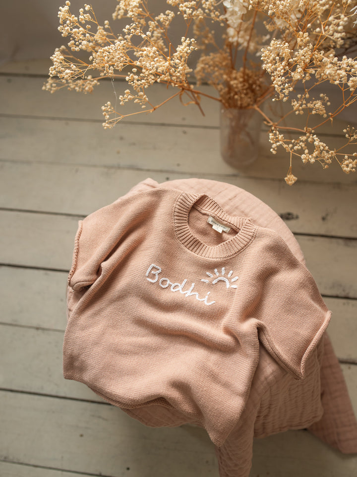 Written in Thread Knitted Tee - Tan