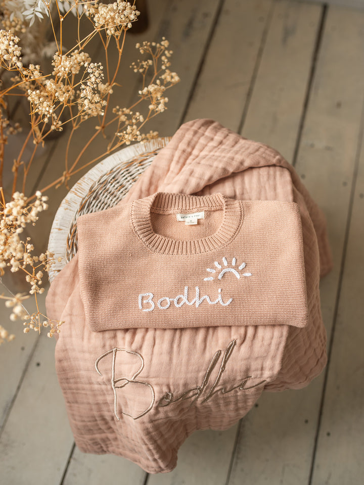 Written in Thread Knitted Tee - Tan