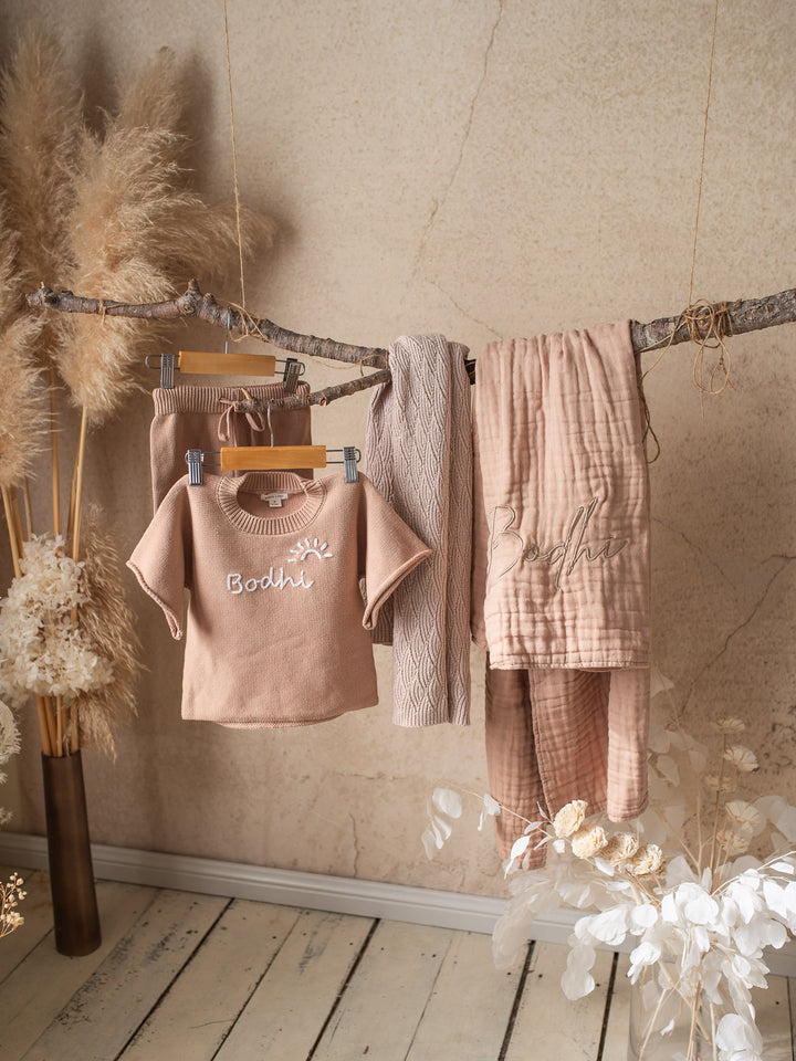 Written in Thread Knitted Tee - Tan