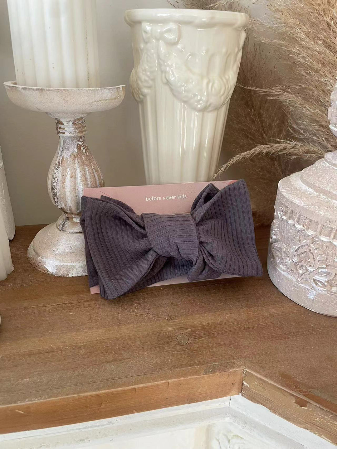 Forever Loved - Topknot Headwrap Grey