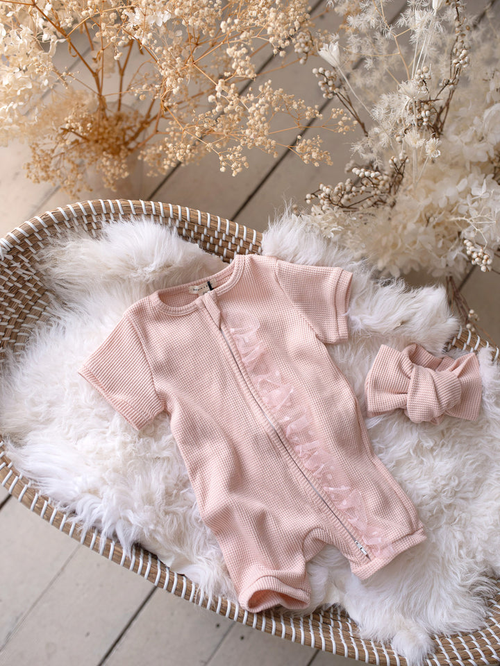 Your Are Mine Romper - Pink Sand