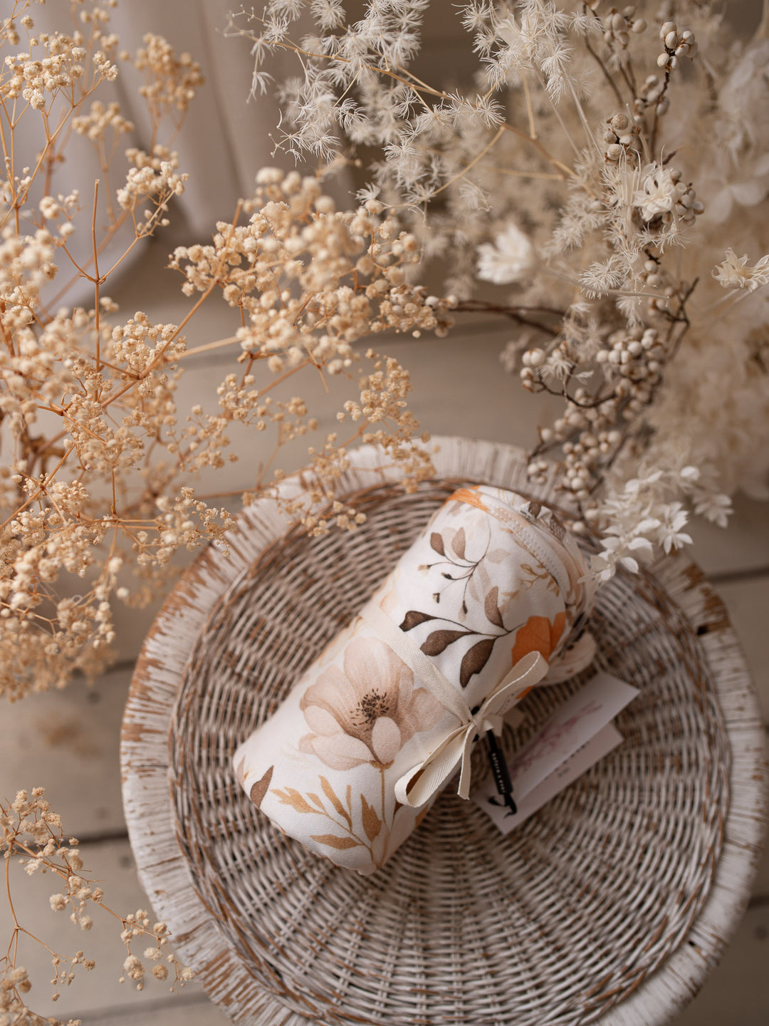 Flower Story Baby Swaddle - Beige Floral