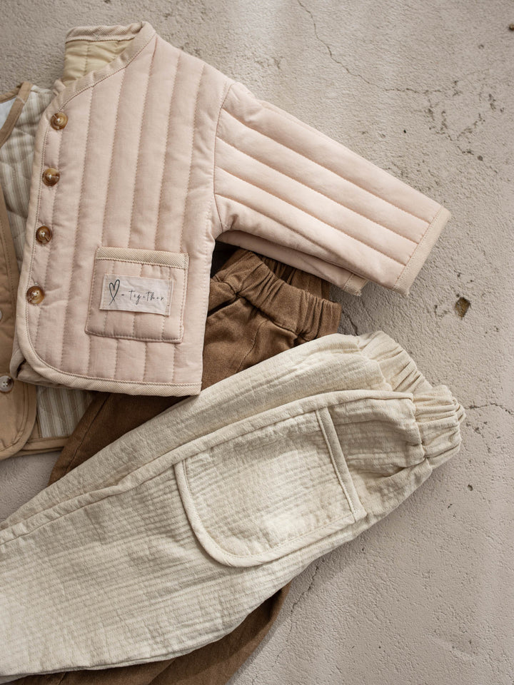 Hudson Quilted Jacket – Light Beige