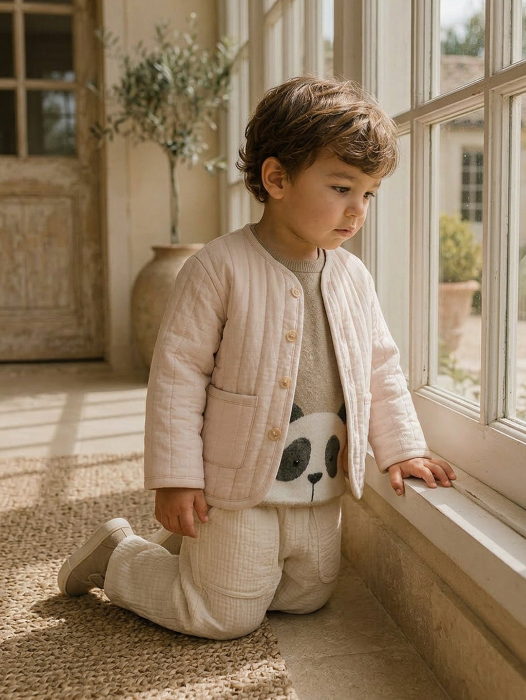 Charlie Panda Sweater - Beige