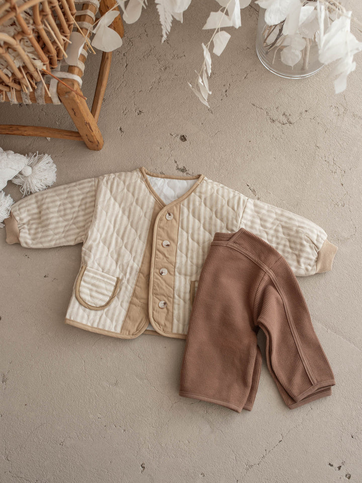 Jude Waffle Long Sleeve Top - Chocolate