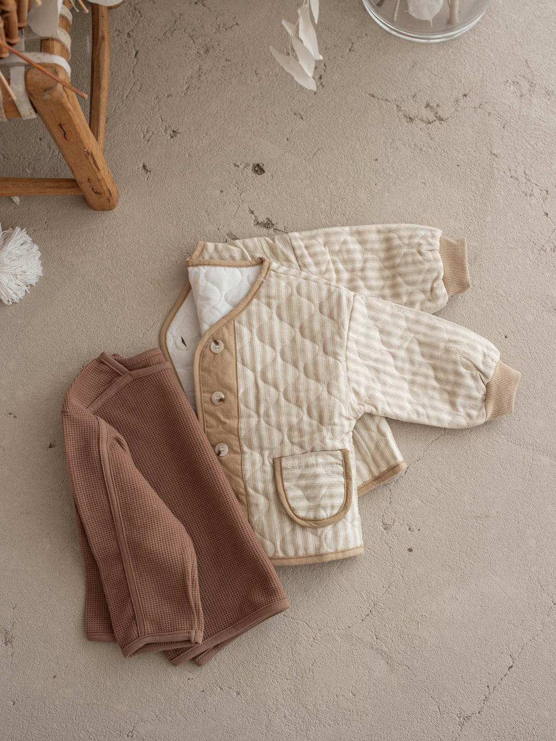 Jude Waffle Long Sleeve Top - Chocolate