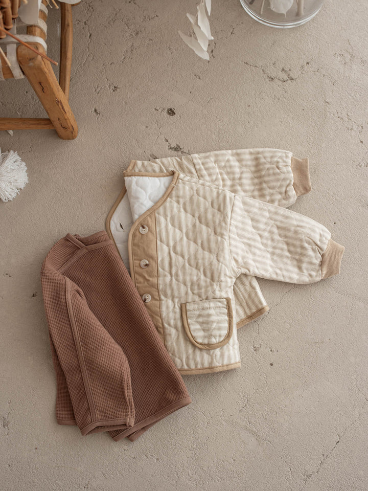 Jude Waffle Long Sleeve Top - Chocolate