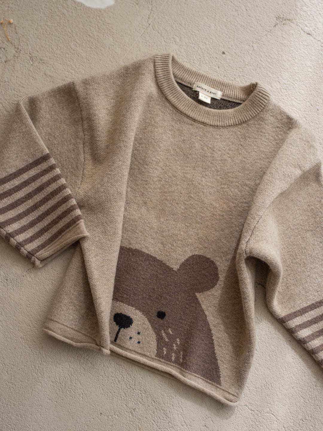 Benny Bear Sweater - Soft Brown